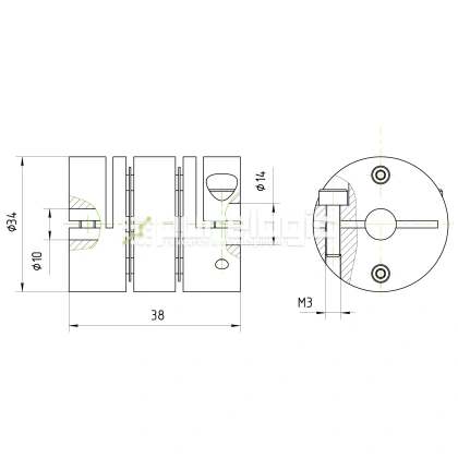 Муфта соединительная BD-3438-10-14 фото