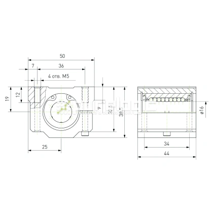 Модуль опорный регулируемый SCJ16 фото