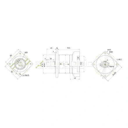 Редуктор планетарный 80PLF10K-19S-D19 фото