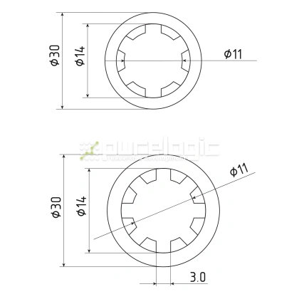 Шлицевая втулка SN-11x14 фото