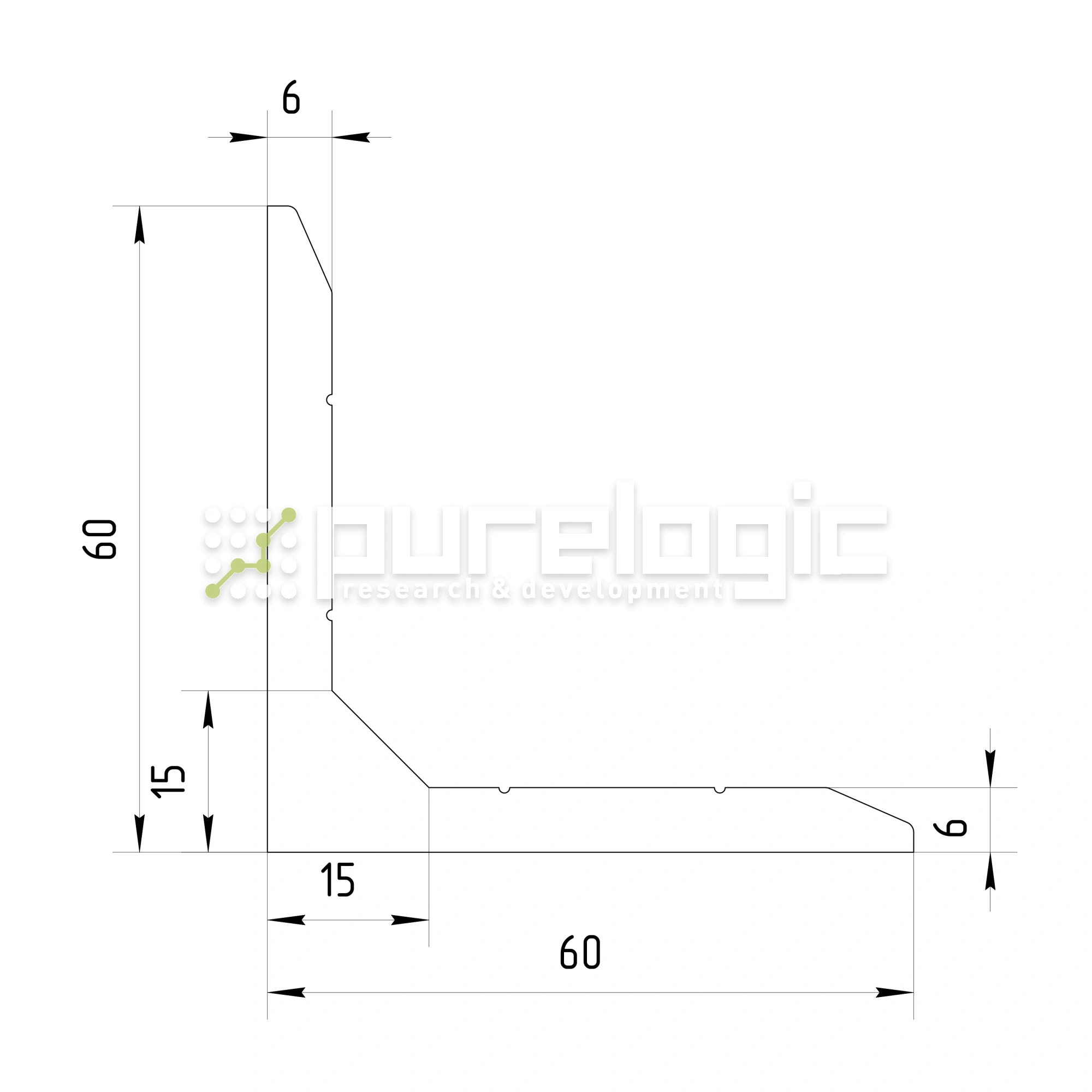 Алюминиевый уголок HXB6060x6 2 283 Алюминиевый уголок HXB6060x6 фото
