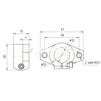 Держатель вала SHF12 фото