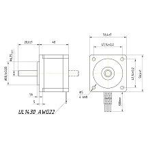 Двигатель шаговый FL57STH41-2804B