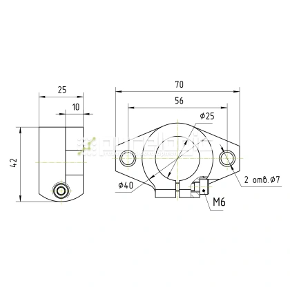 Держатель вала SHF25 фото