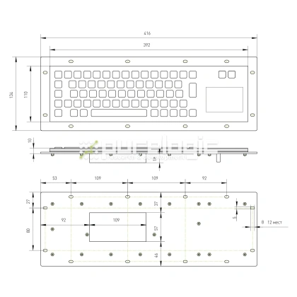 Промышленная клавиатура CT-KB02-65RMU фото