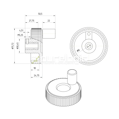 Маховик управления 100315B-60*M10 фото