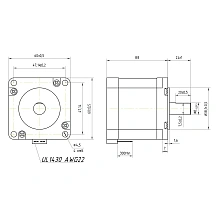 Двигатель шаговый FL60STH86-2008BF