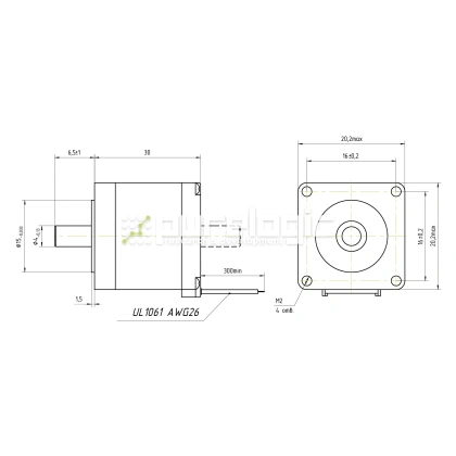 Двигатель шаговый FL20STH30-0604A фото