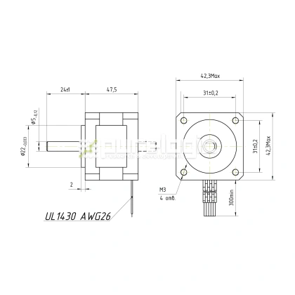 Двигатель шаговый FL42STH47-1684A фото