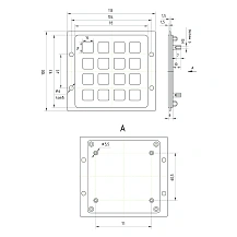 Промышленная клавиатура CT-KPS02-16RMU
