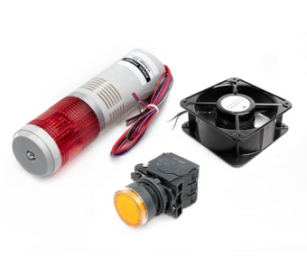 Переключатели, светосигнальные устройства и вентиляторы для промышленного оборудования