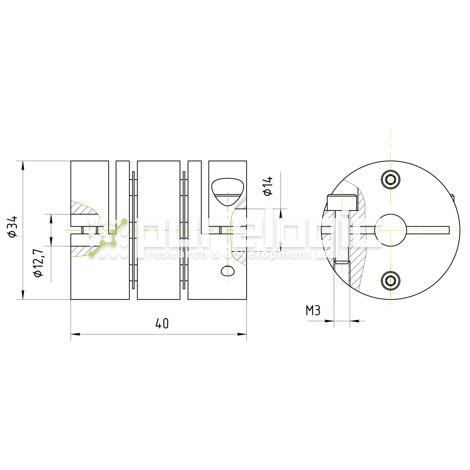 Муфта соединительная BD-3440-12.7-14 2 275 Муфта соединительная BD-3440-12.7-14 фото