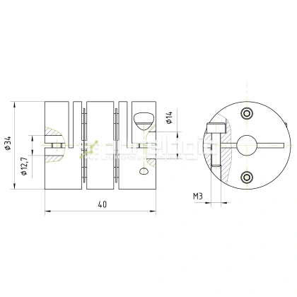 Муфта соединительная BD-3440-12.7-14 2 275 Муфта соединительная BD-3440-12.7-14 фото