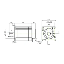 Двигатель шаговый трехфазный 3PL110H185-D19