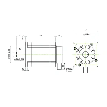 Двигатель шаговый трехфазный 3PL130H318-D24