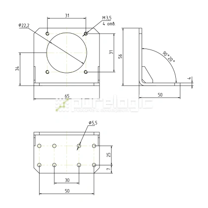 Угловой кронштейн PLMB42 фото