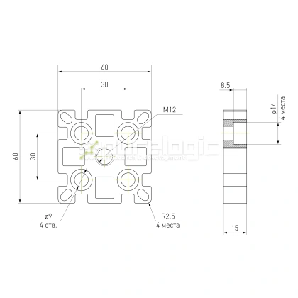 Пластина 6060EGJ-M12 фото