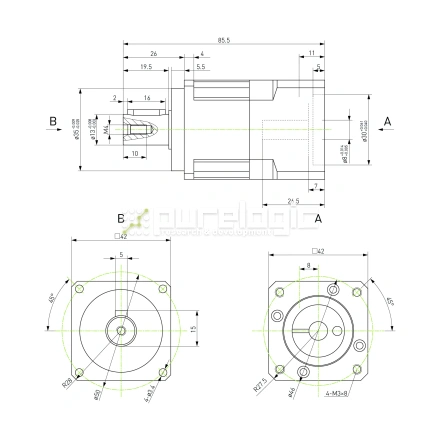 Редуктор планетарный прецизионный 42VRB10K-S13-P0 фото