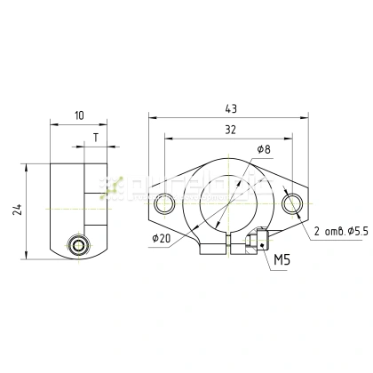 Держатель вала SHF8 фото