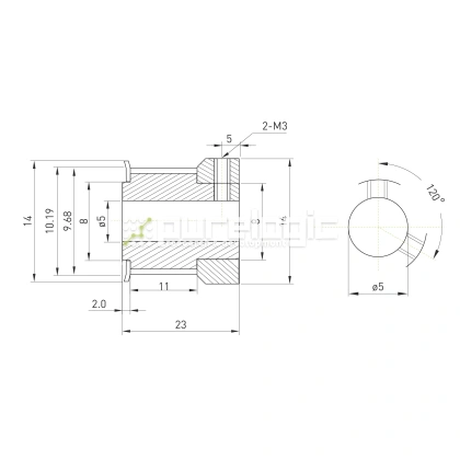 Шкив зубчатый BSY-16-S2M-10-C-P5 983 Шкив зубчатый BSY-16-S2M-10-C-P5 фото