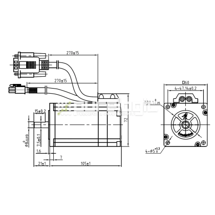 Двигатель шаговый с энкодером CS-M22331-L фото