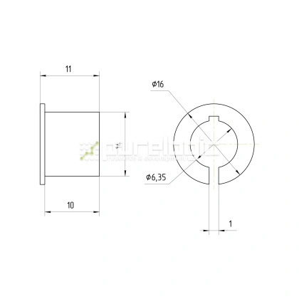 Втулка переходная PG14x6.35 фото