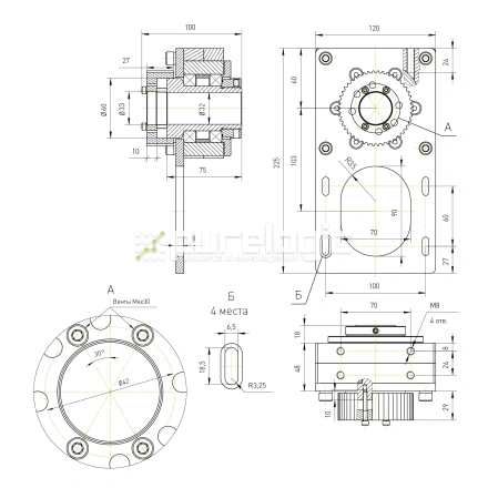 Модуль вращающейся гайки ШВП RY-MRN1616 фото
