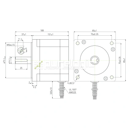 Двигатель шаговый PL86H151-D14K 11 616 Двигатель шаговый PL86H151-D14K фото
