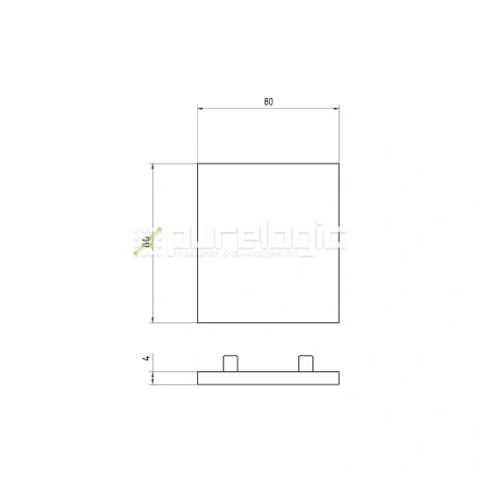 Пластиковая торцевая заглушка 8080EG фото