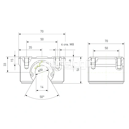 Модуль опорный SBR30 фото