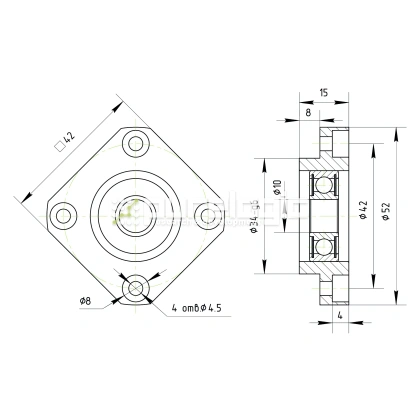 Опора ШВП подшипниковая FF12-C5 2 098 Опора ШВП подшипниковая FF12-C5 фото