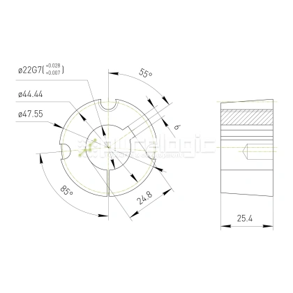 Втулка тапербуш 1210-22 фото