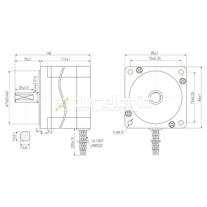 Двигатель шаговый PL86H113-D14 фото