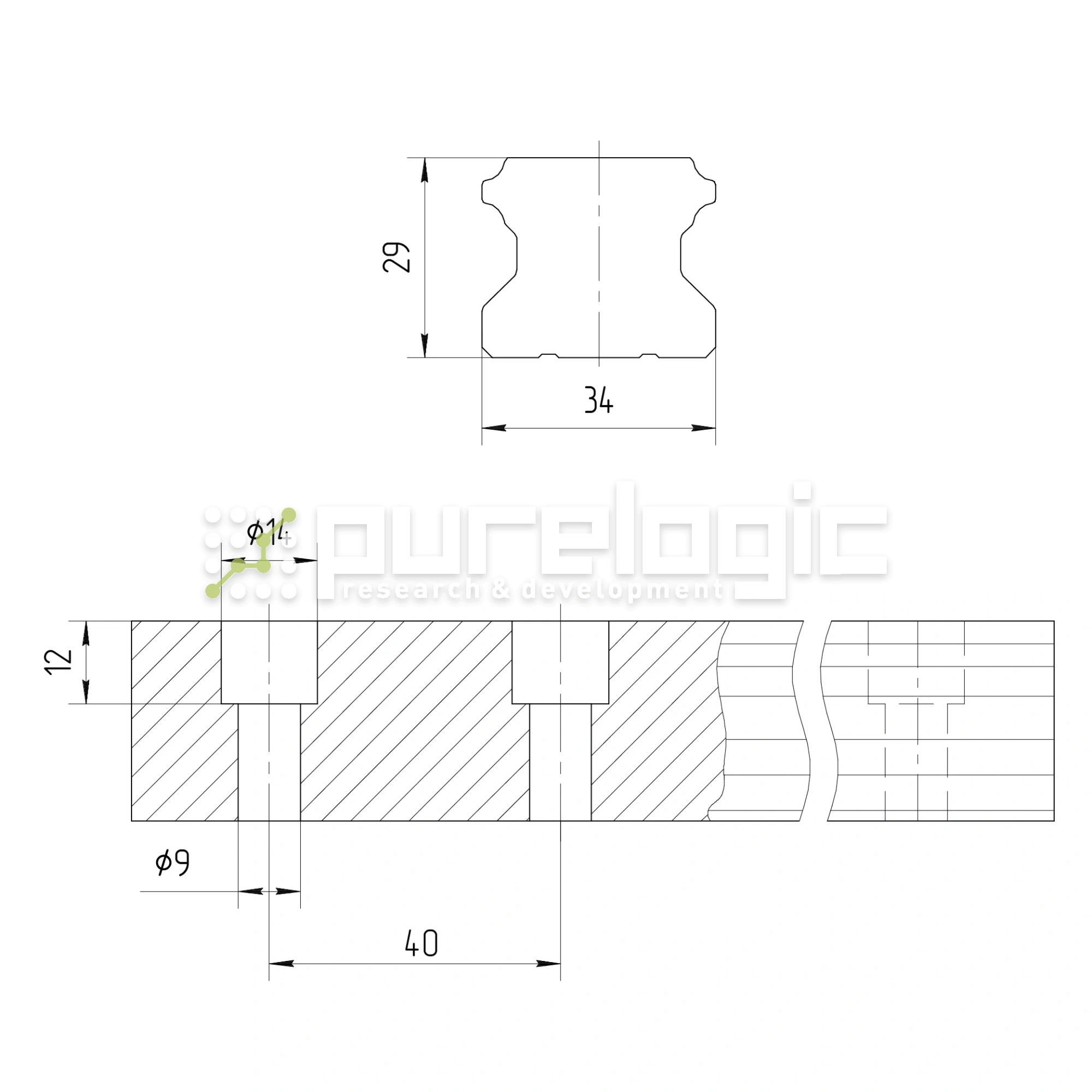 Рельсовая направляющая Hiwin RGR35RH 20 222 Рельсовая направляющая Hiwin RGR35RH фото