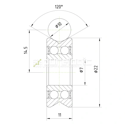Опорный ролик LV20/7ZZ фото