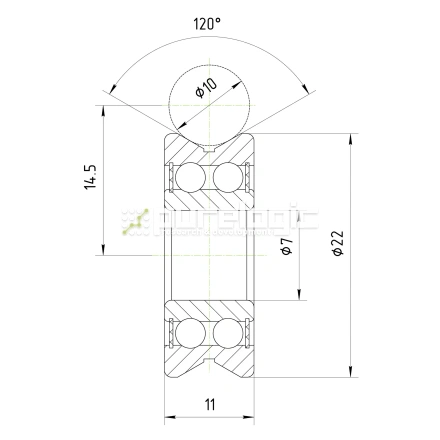 Опорный ролик LV20/7ZZ фото