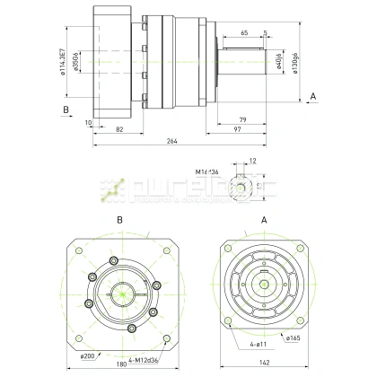 Редуктор планетарный прецизионный 142VRB5K-S40-P0 фото