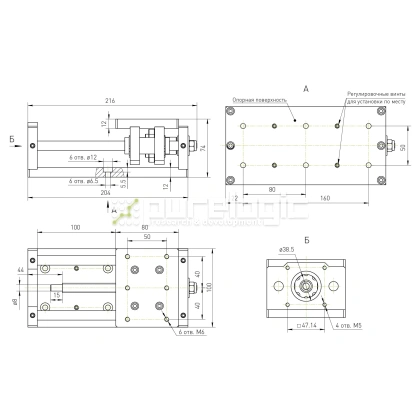 Модуль линейного перемещения PLLM-01-100 фото