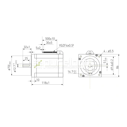 Двигатель шаговый биполярный 86CM85 фото