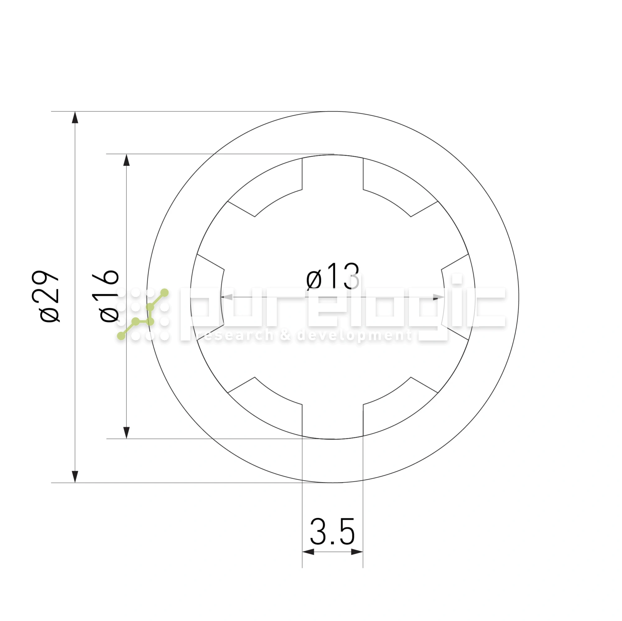 Шлицевая втулка SN-13x16 фото