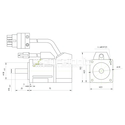 Серводвигатель 40ST-M00130 24 510 Серводвигатель 40ST-M00130 фото