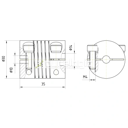 Муфта соединительная BR-3035-10-14 фото