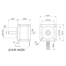 Двигатель шаговый FL57STH115-2804B
