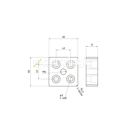 Пластина 8080EGJ-M12 фото