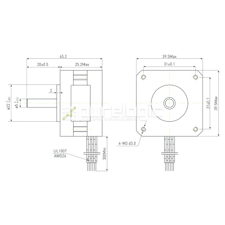 Двигатель шаговый PL39H26-D5 фото