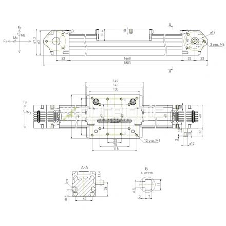 Модуль линейного перемещения CCM-W60-1800-1A фото