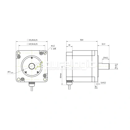 Двигатель шаговый IP65 86CM45-FS фото
