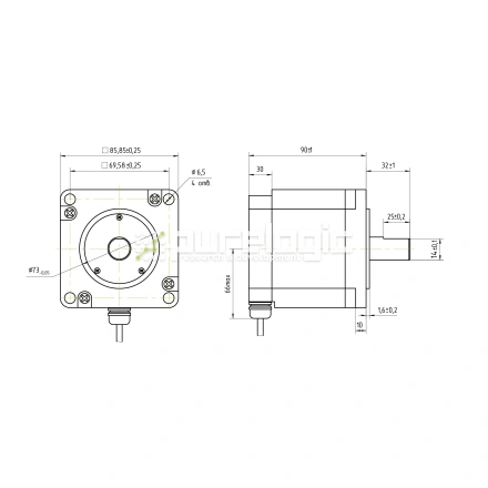 Двигатель шаговый IP65 86CM45-FS фото