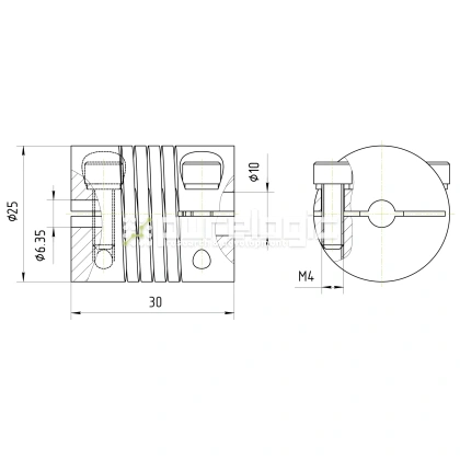Муфта соединительная BR-2530-6.35-10 408 Муфта соединительная BR-2530-6.35-10 фото
