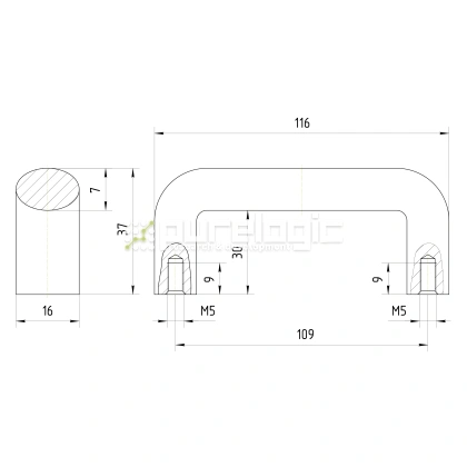 Ручка бугельная 100402-109*M5 фото